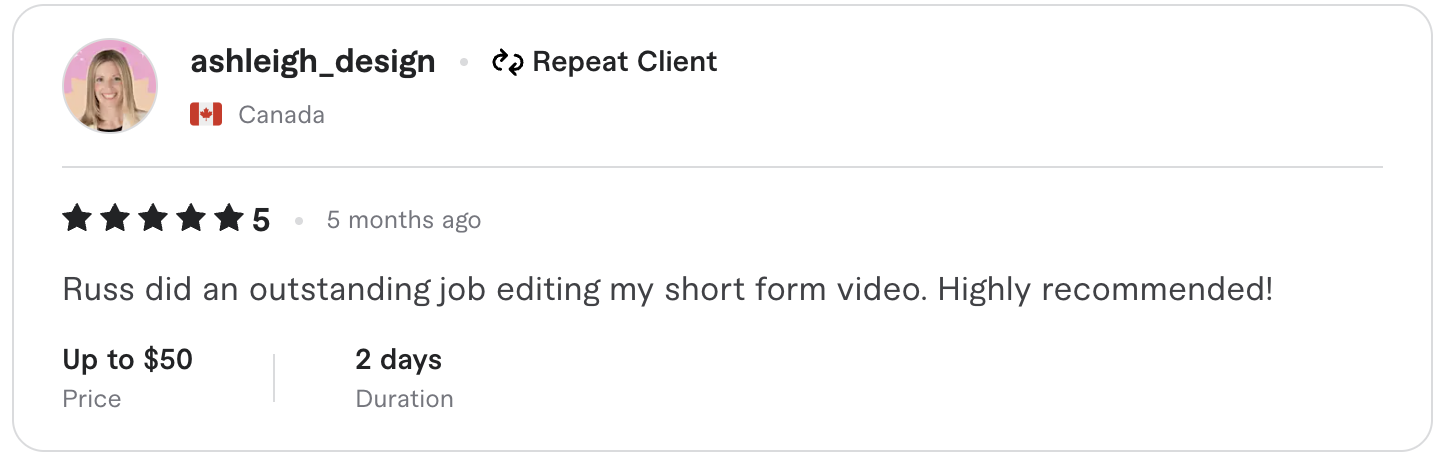 Fiverr review screenshot 3